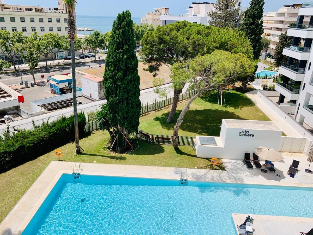 Sea View Luxury New Apartment Marbella Port Exteriör bild